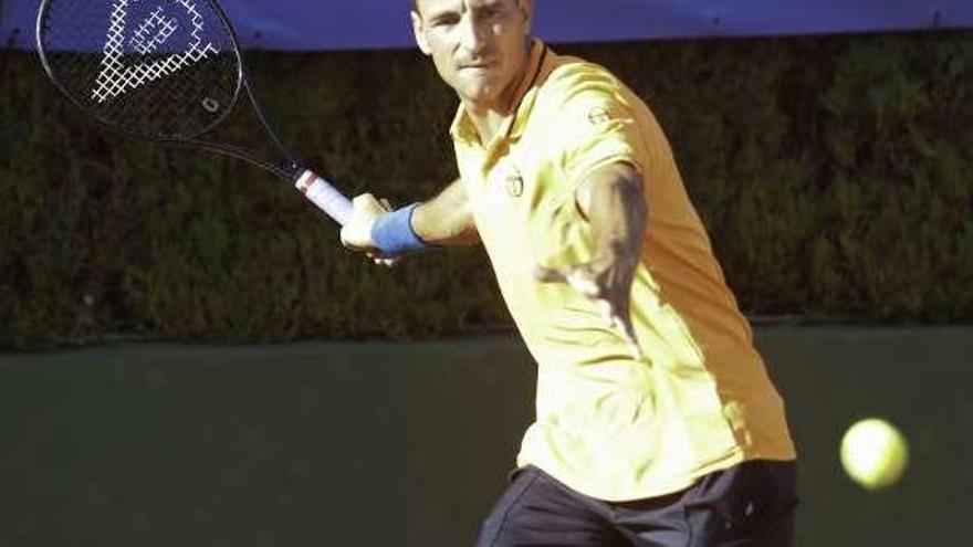 Tommy Robredo, durante la final de ayer.