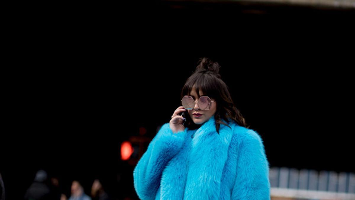 El Street style de Nueva York: abrigos de pelo