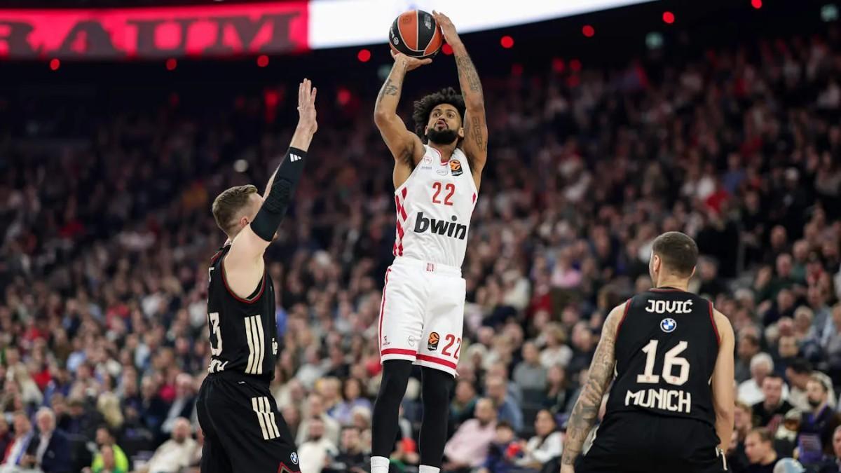 Tyler Dorsey es la gran referencia ofensiva de Olympiacos en Europa en lo que va de temporada