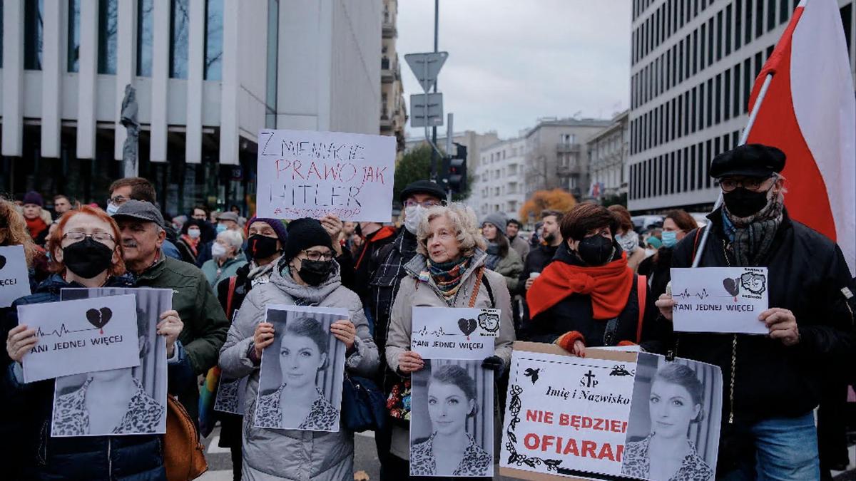 Manifestación en Polonia aborto