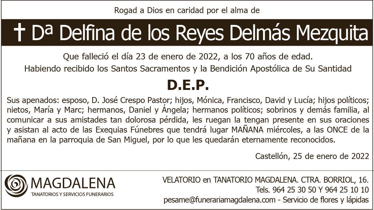 Dª Delfina de los Reyes Delmás Mezquita