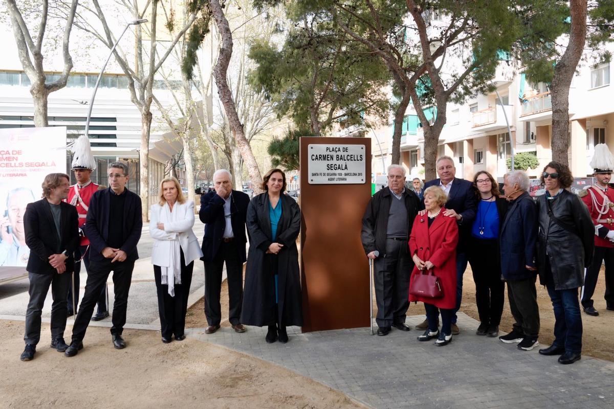 La inauguración de la plaza Carmen Balcells.