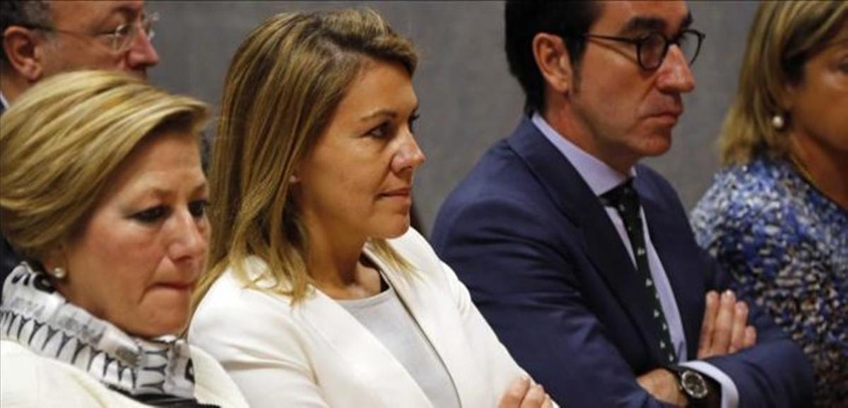 La secretària general del PP, María Dolores de Cospedal, aquest dijous en el judici contra Bárcenas per vulneració del dret a l’honor. La secretària general del PP, María Dolores de Cospedal, aquest dijous en el judici contra Bárcenas per vulneració del dret a l’honor.