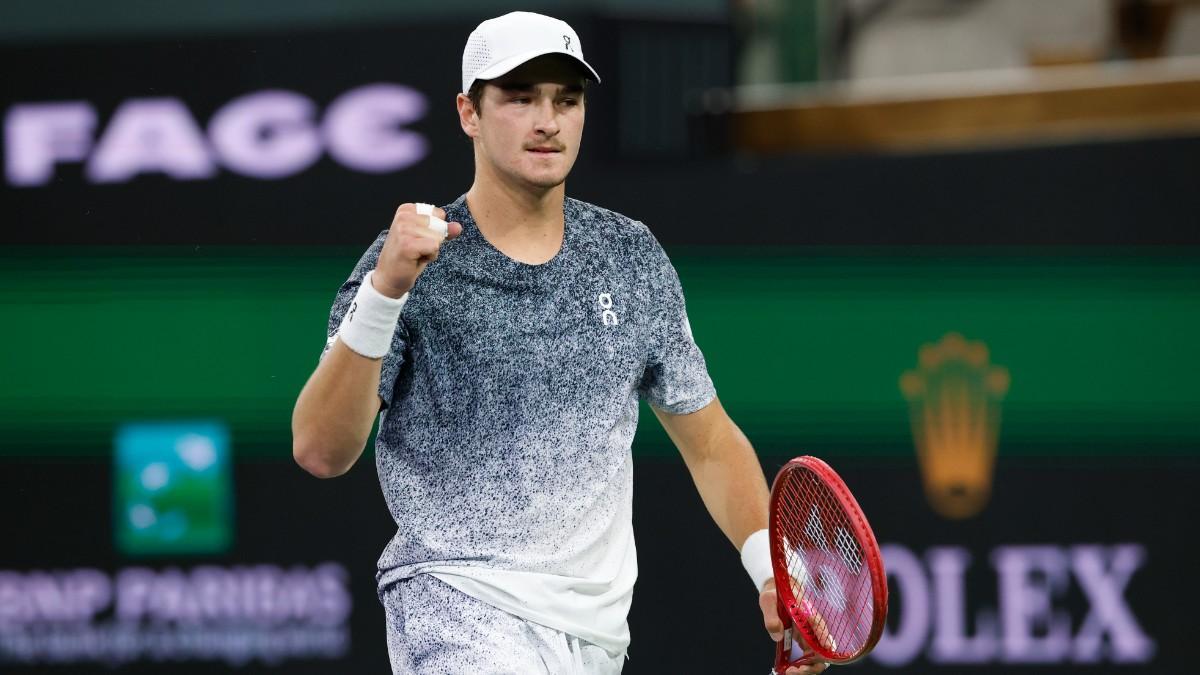 Joao Fonseca, durante su última victoria en Indian Wells