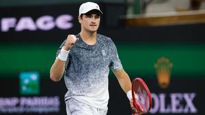 Joao Fonseca, durante su última victoria en Indian Wells