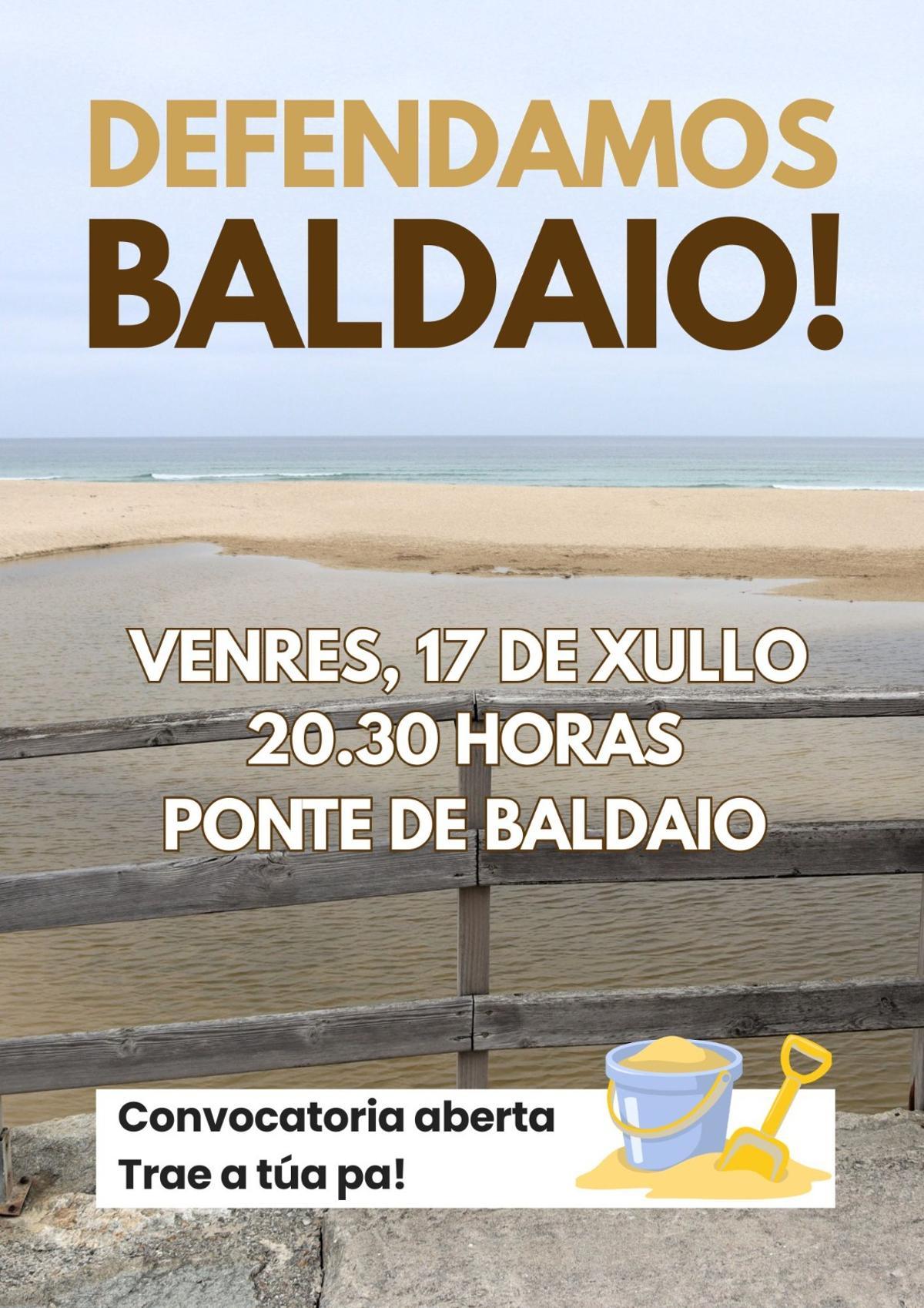 Cartel promocional da quedada en Baldaio.