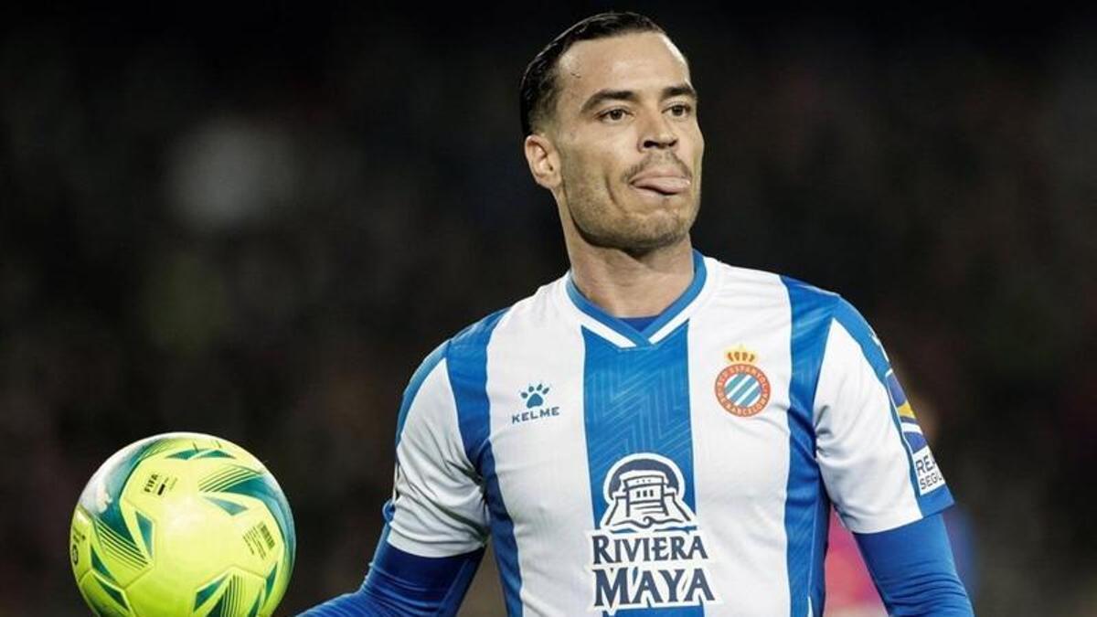 Raúl de Tomás, en un encuentro con el Espanyol.