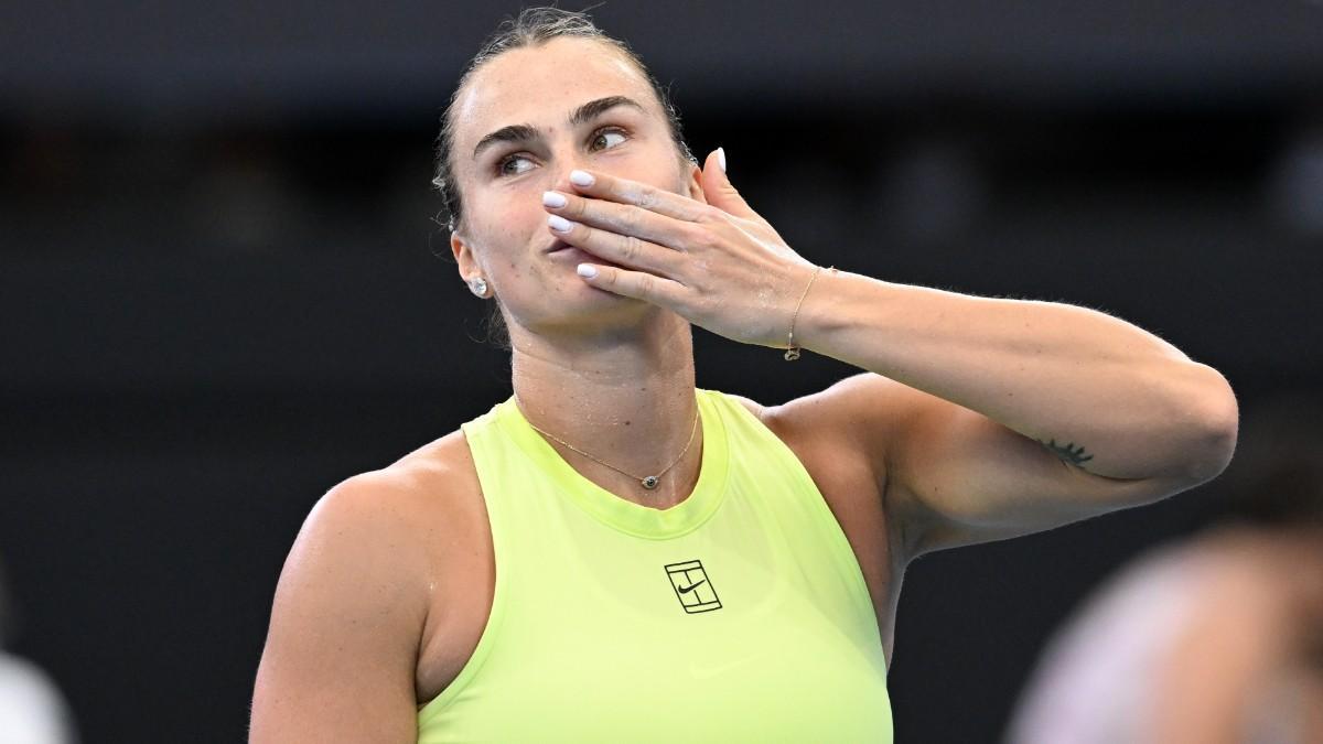 Sabalenka, durante el torneo de Brisbane