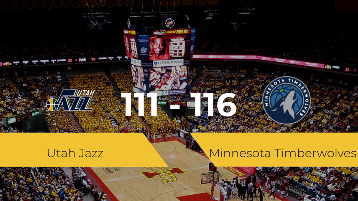 Minnesota Timberwolves gana ante Utah Jazz por 111-116