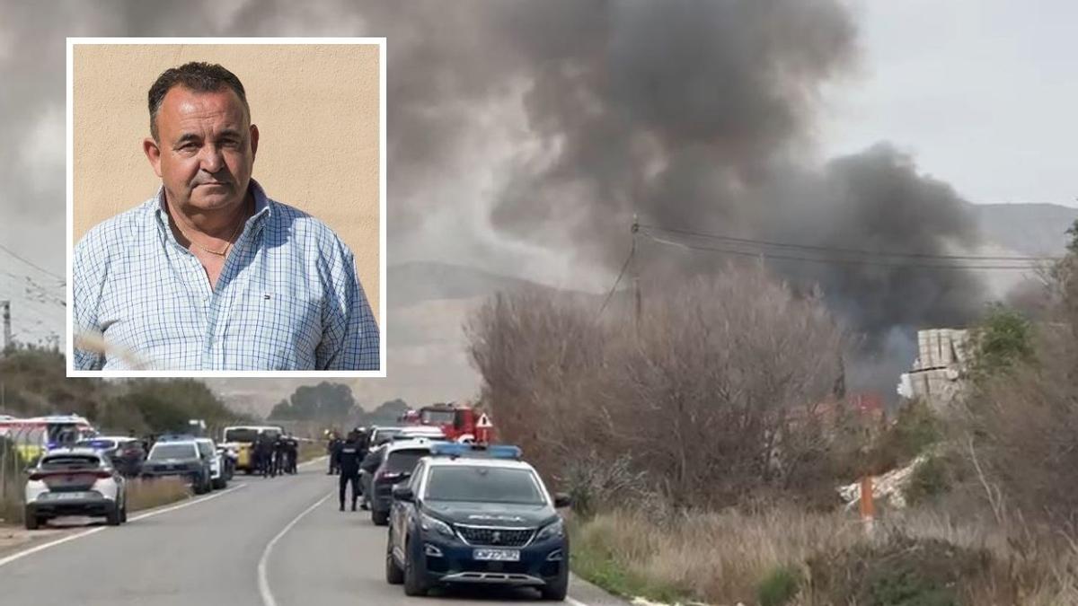 Incendio de la pirotecnia Hermanos Sirvent ubicada en la partida de Fontcalent, en Alicante