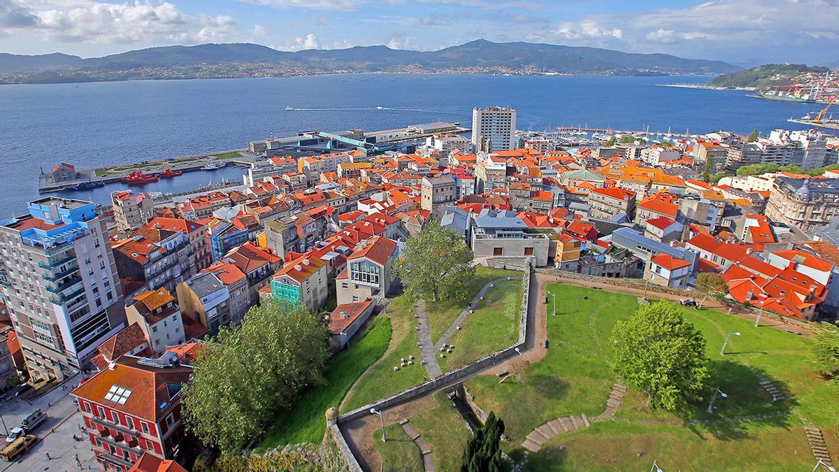 Zona alta del Casco Vello de Vigo.