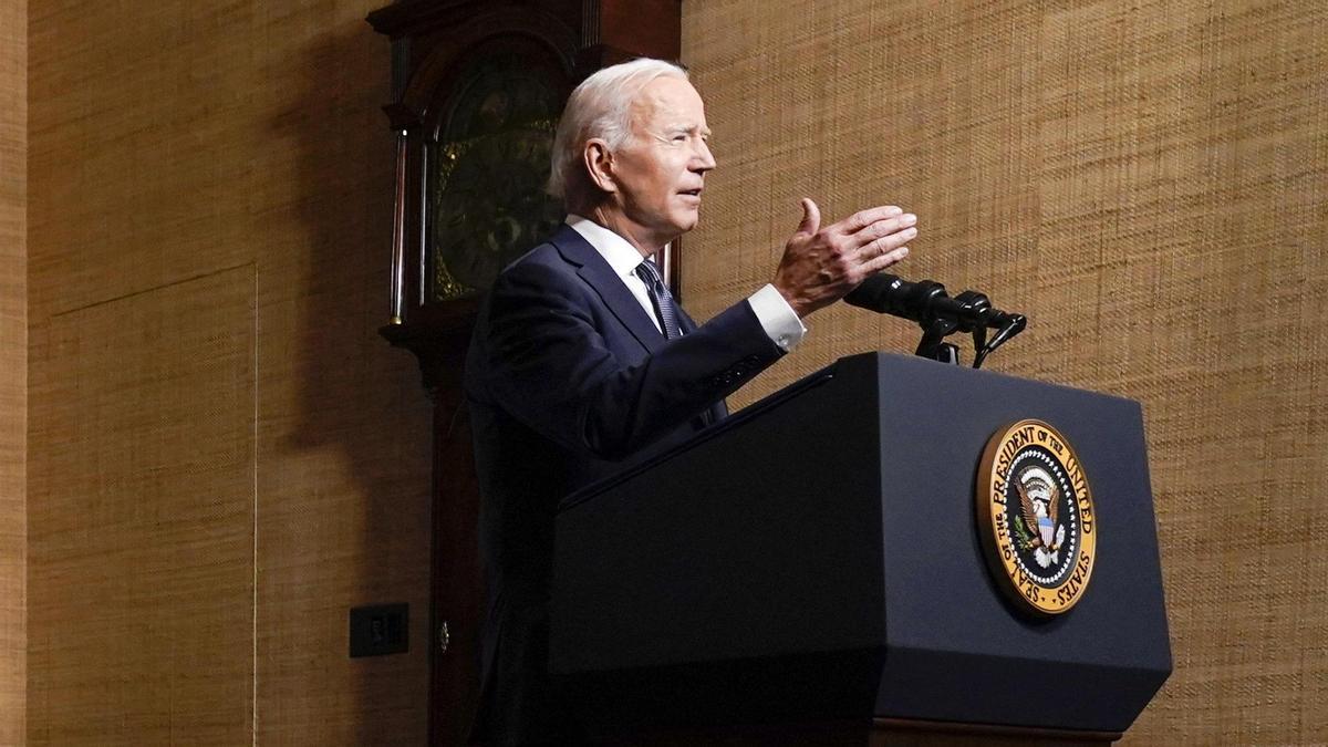 US President Joe Biden speaks about the withdrawal of the remainder of US troops from Afghanistan