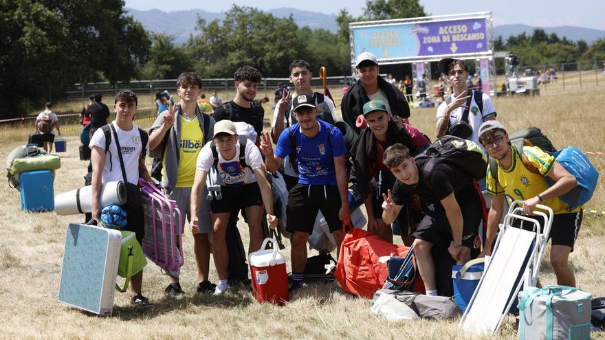 Así es la acampada &quot;boombi&quot; de Llanera y los tres objetivos de sus participantes: &quot;Disfrutar, reír mucho y pasarlo bien&quot;