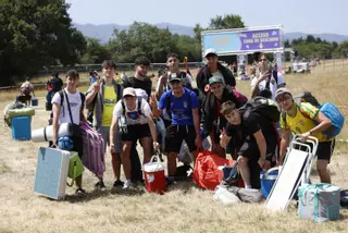 Así es la acampada "boombi" de Llanera y los tres objetivos de sus participantes: "Disfrutar, reír mucho y pasarlo bien"