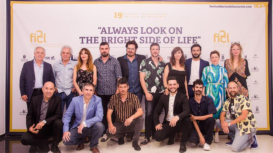 Jurado de las distintas categorías del Festival Internacional de Cine de Lanzarote, ayer, en el Teatro El Salinero.