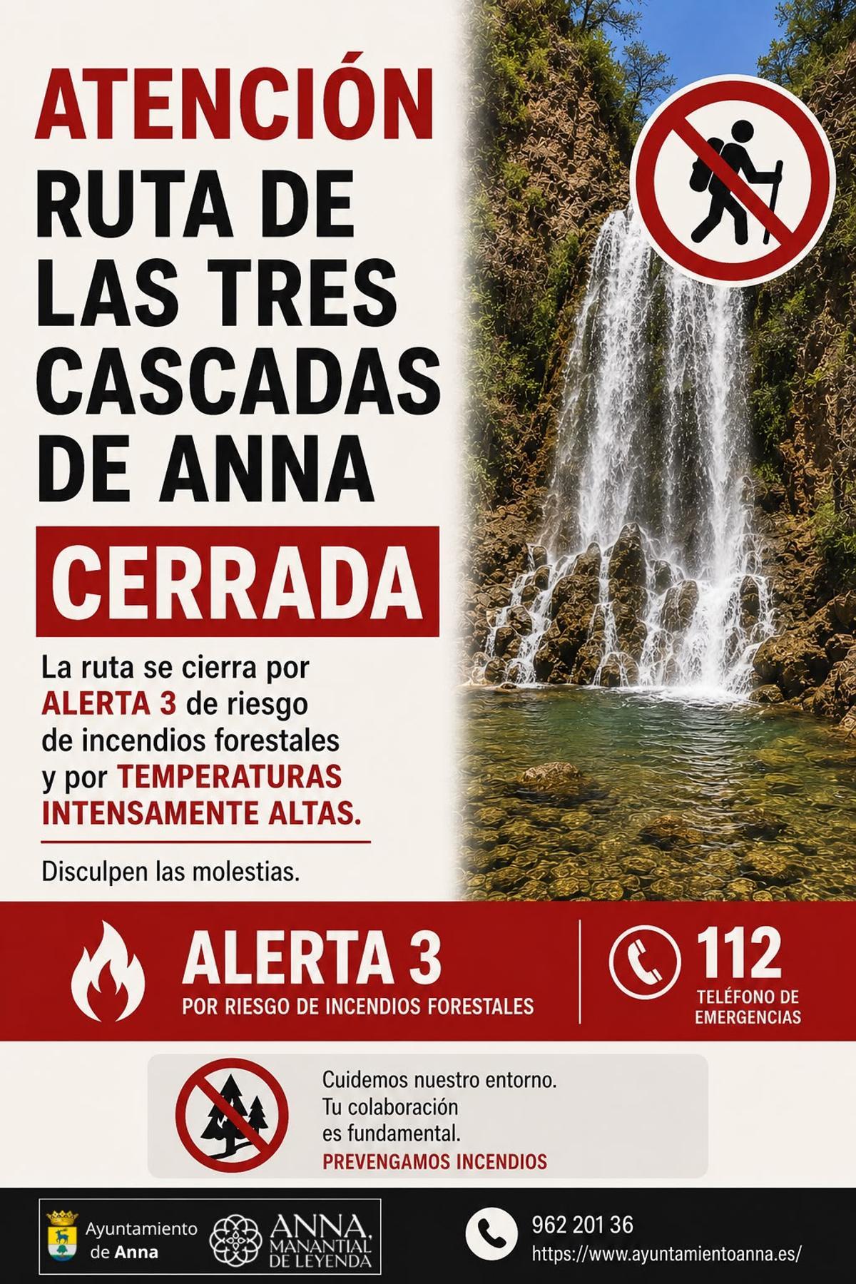 El anuncio del Ayuntamiento de Anna.