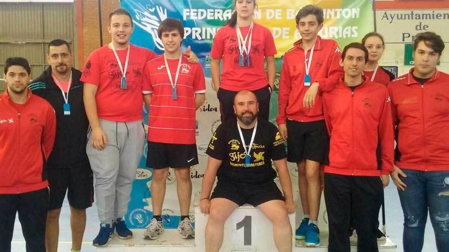 Equipo del Astures en el Campeonato de Asturias.