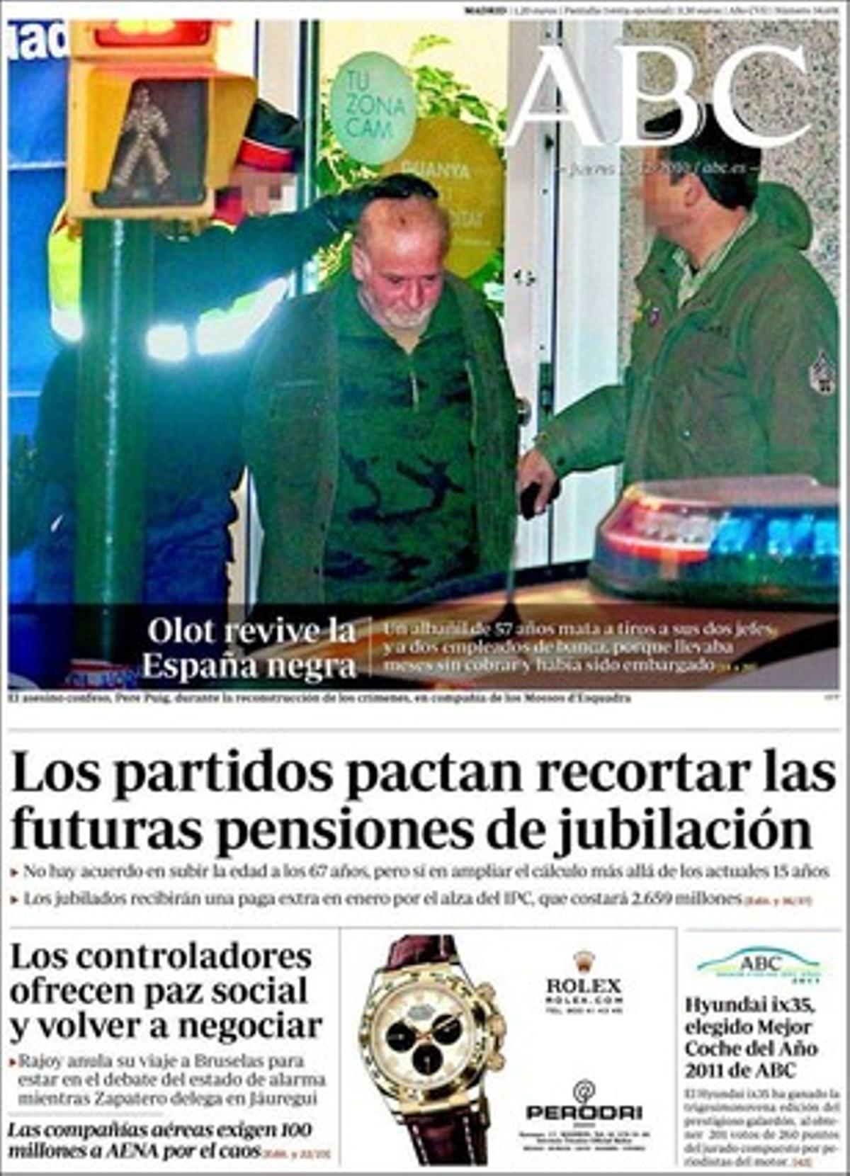 ’Abc’ també destaca que el príncep Felip va inaugurar l’AVE a Albacete i va proclamar: L’alta velocitat potencia la imatge de la marca Espanya.