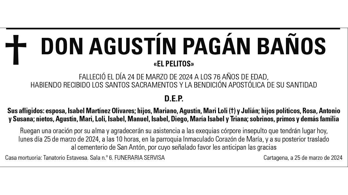 D. Agustín Pagán Baños