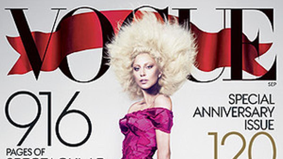 Portada del número de septiembre de la edición estadounidense de 'Vogue', con Lady Gaga como protagonista