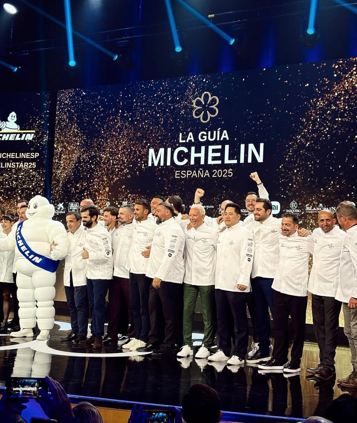 Acte d'entrega d'Estrelles Michelin l'any passat, on Voramar en va aconseguir una
