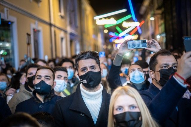 Encendido del alumbrado navideño en el casco de La Laguna