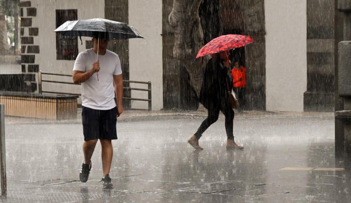 Lluvia en el Parque San Telmo