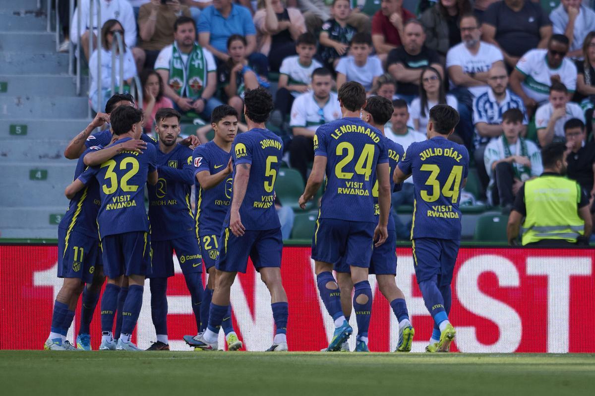 Nico González celebra uno de sus tantos.