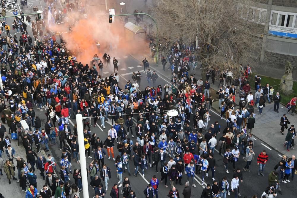 Llegada a Riazor antes del Dépor-Las Palmas