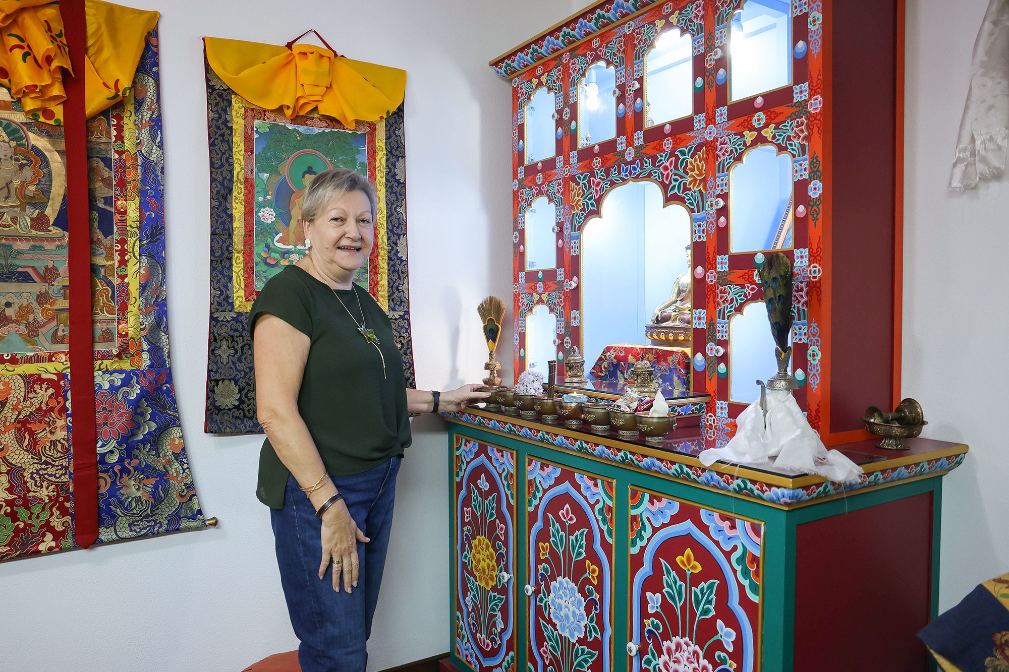 Aldina Laredo en el centro budista DSK.