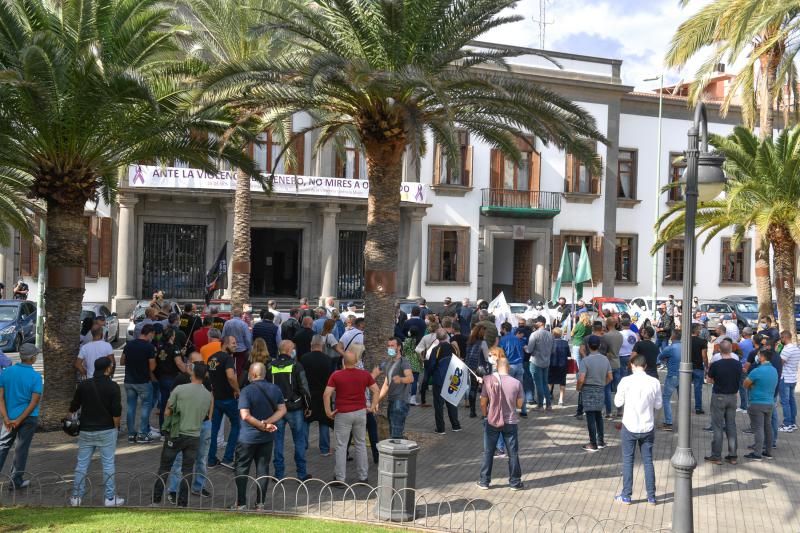 Manifestación de policías contra la reforma de la ley de seguridad