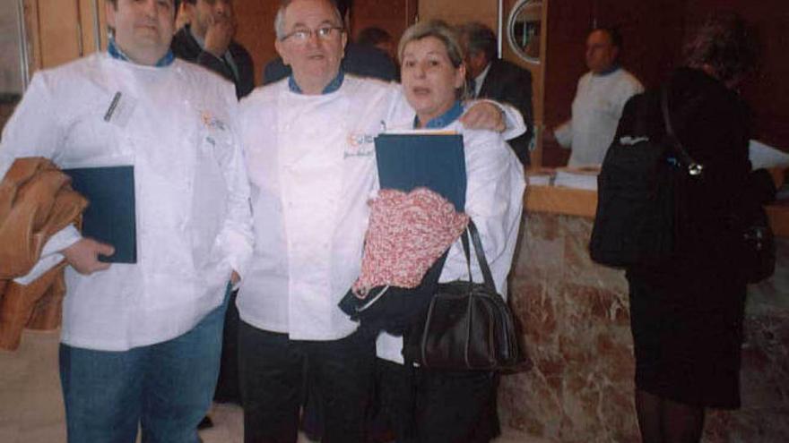 Con Arzak y José Luis, del restaurante Cabanas.