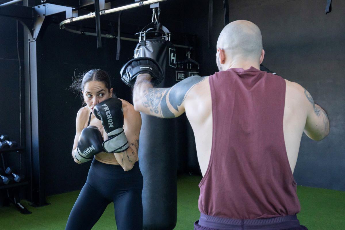 Entrenamiento de Irene Puente y Eneko Aranaz