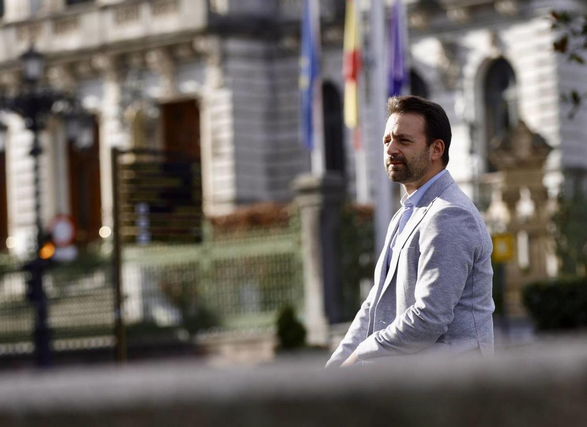 El presidente del PP de Asturias, ayer, en Oviedo. | MIKI LÓPEZ