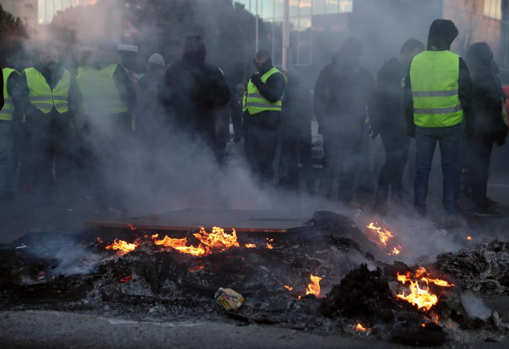 Las imágenes de las protestas de los taxistas.