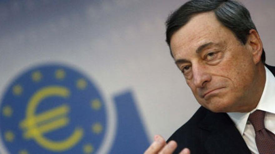 Mario Draghi, en la rueda de prensa.