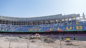 El Spotify Camp Nou, durante las obras de reconstrucción