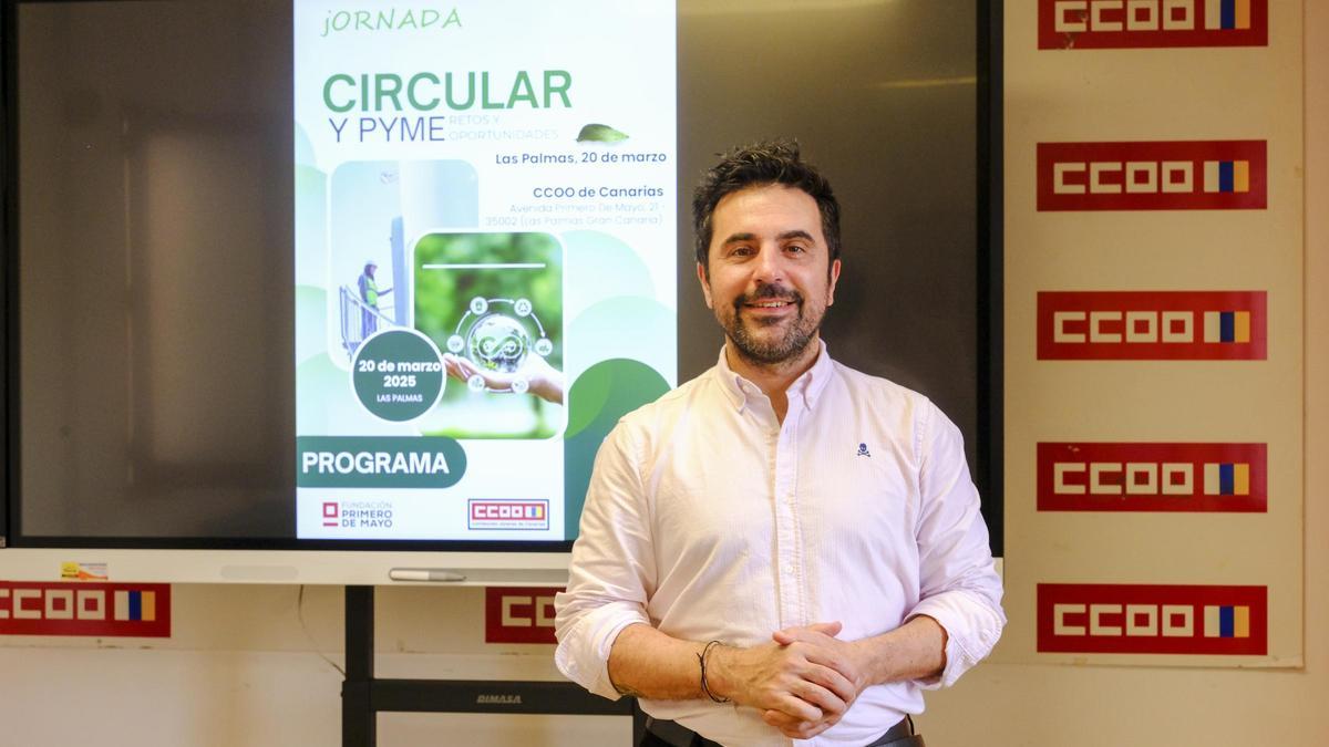 Alejandro Dorado, este jueves, en una jornada organizada por CCOO.