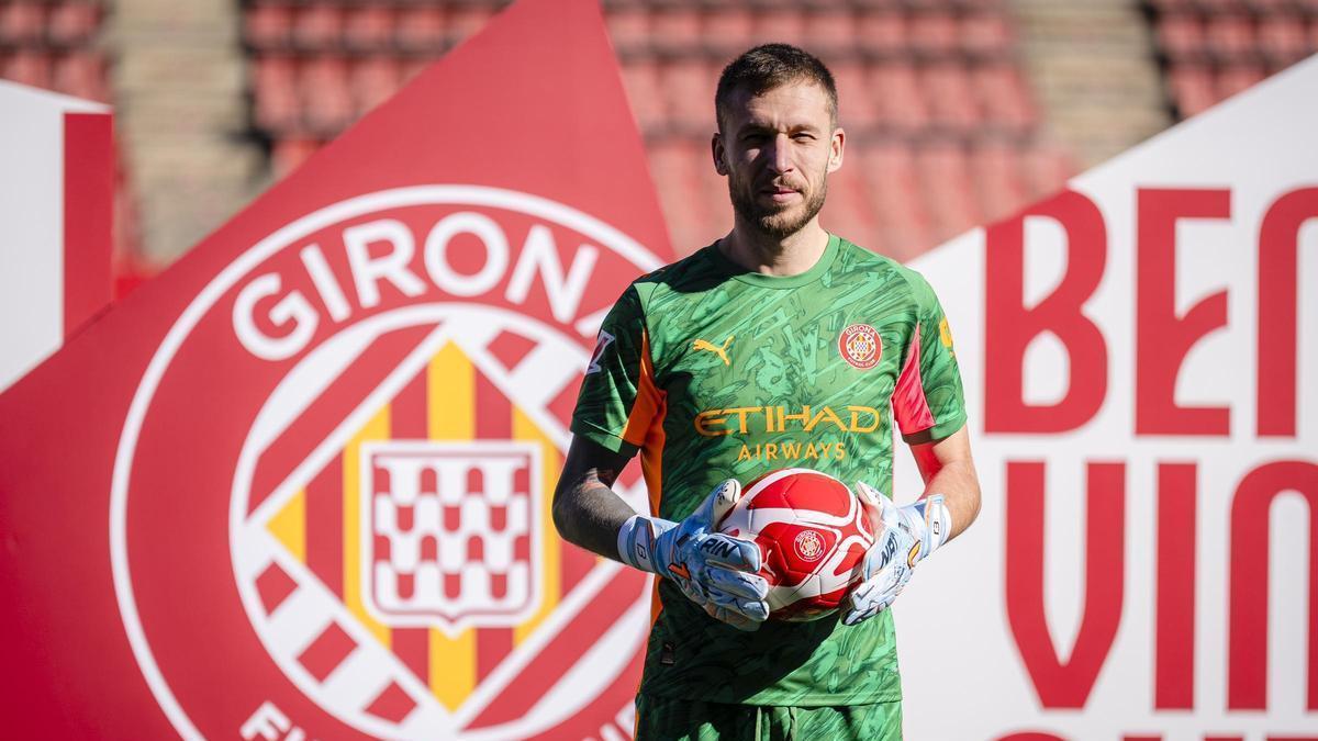Rubén Blanco, el dia de la seva presentació amb el Girona