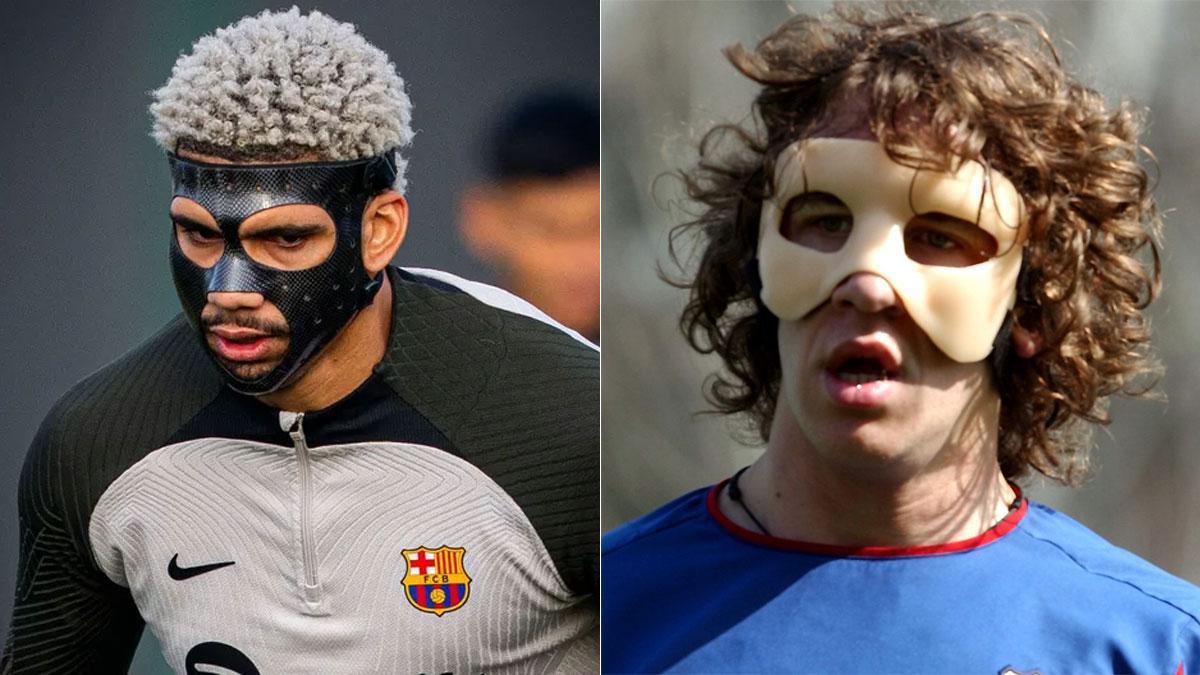 Ronald Araujo jugará con máscara, lo que ya hizo Carles Puyol años atrás