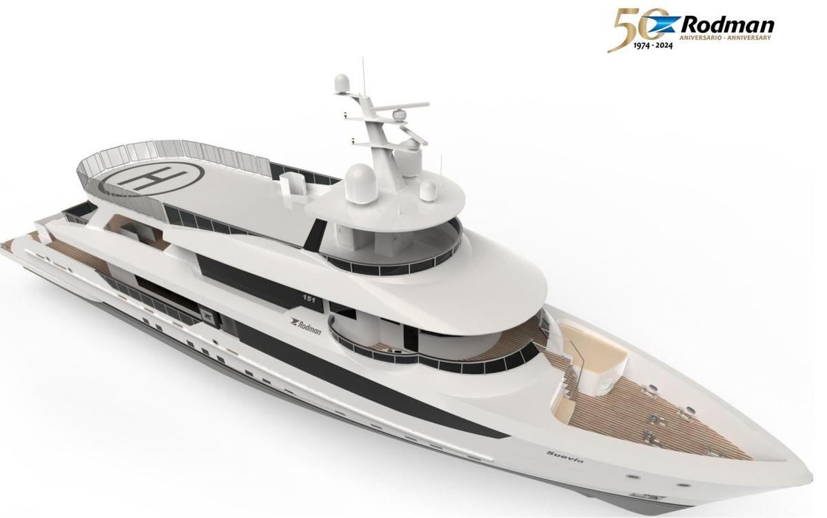 El nuevo modelo de yate de 50 metros lanzado por Rodman