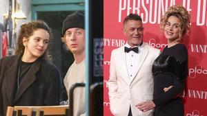 La cantante Rosalía y el actor Jeremy Allen White, a la izquierda, y el cantante Alejandro Sanz y la actriz Candela Márquez