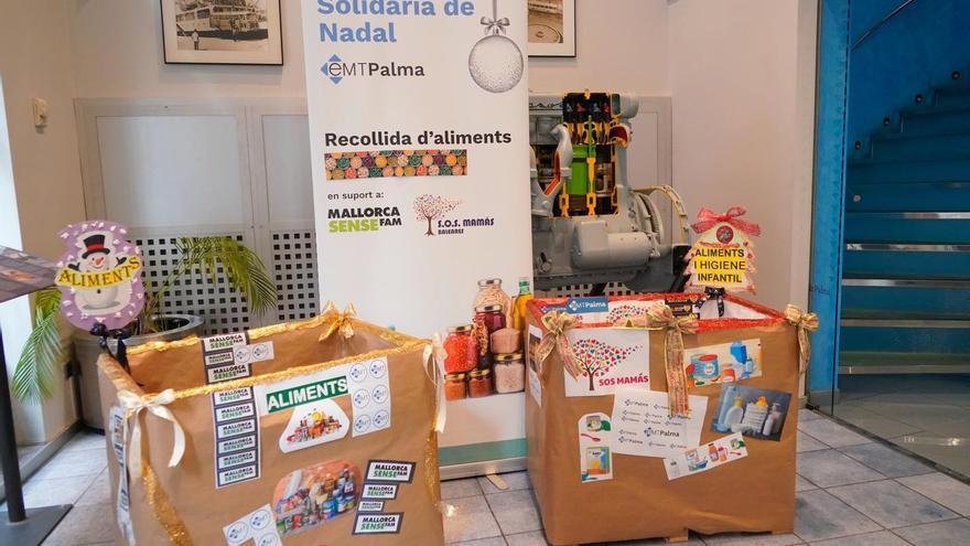La EMT Palma lanza una campaña solidaria para recoger alimentos y productos de higiene para familias vulnerables