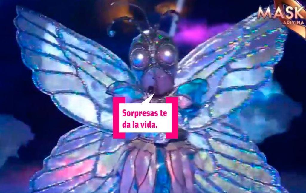 Esperanza Aguirre con el disfraz de Mariposa en 'Mask Singer'