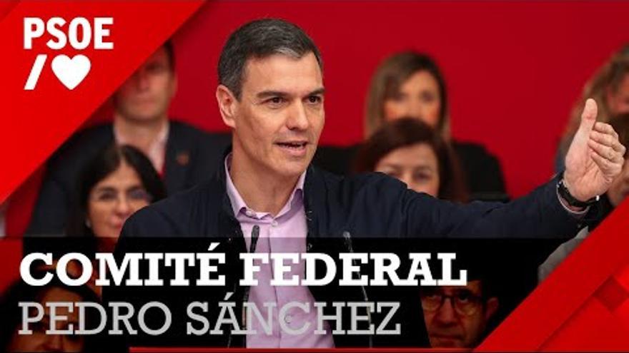 En directo | Intervención de Pedro Sánchez en el Comité Federal del PSOE
