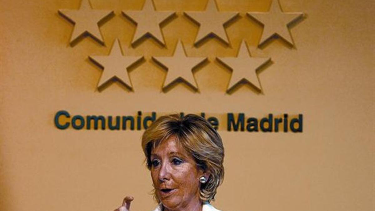 La abanderada 8La presidenta de la Comunidad de Madrid, Esperanza Aguirre, el pasado 7 de junio.
