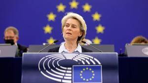 Ursula von der Leyen en el Parlamento Europeo.