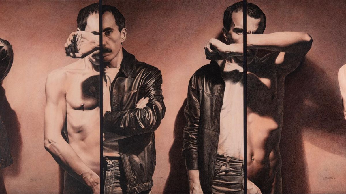 'Mitad y mitad / Sueño y sueño / Carne y carne (tríptico)' (1982), una de las obras de Roberto González Fernández que se pueden ver en la galería José de la Mano.