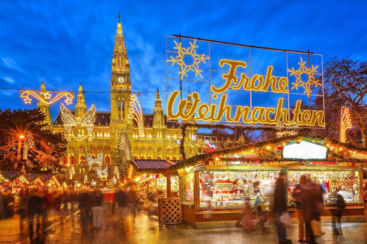 Mercado navideño en Viena.