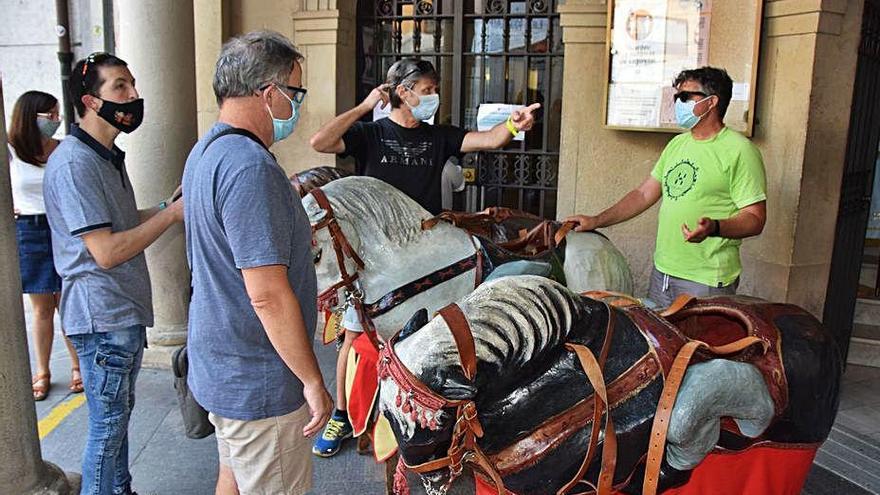 Turcs i cavallets transportats a l&#039;exposició de Sant Francesc